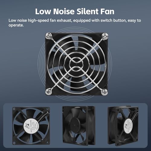 UniTak3D Smoke Exhaust Kit with Efficient Ventilation 4500RPM Fan and Pipe,Exhaust Smoke&Odors,Fan Fume Extraction Kit Exhaust Fan for Laser Engraver and 3D Printer Enclosure Tent Cover