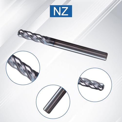 NZ 3/16" 4-Flute Ball Nose End Mill