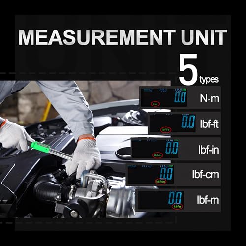 Electronic torque wrench, 1/2 Digital Torque Wrench 8-160FT-LB Green