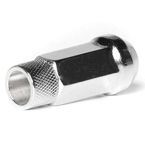Circuit Performance Forged Steel Extended Open End Hex Lug Nut for Aftermarket Wheels: 12x1.5 Chrome - 20 Piece Set + Tool