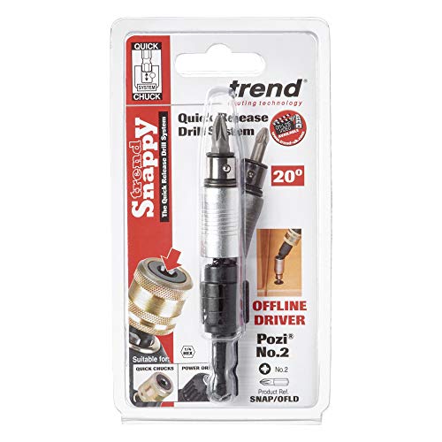 Trend Offline Driver with No2 Pozi 50mm Bit, 1/4in Hex Shank, Quick Release
