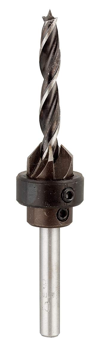 kwb wood twist drill Ø 3 mm with countersink and depth stop (CV steel, individually adjustable) wood drill + countersink individually
