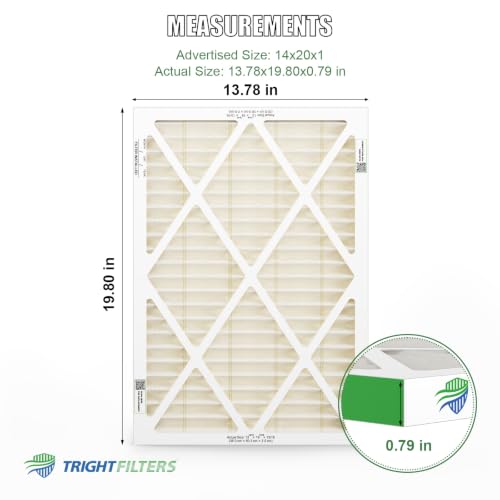TRIGHTFILTERS 14x20x1 Air Filter 6 Pack, MERV 11 Dust & Pet Dander Defense 14x20x1-6pack