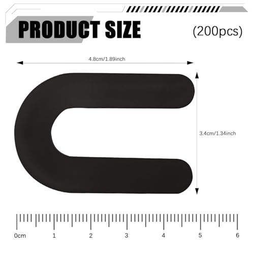 200 Horseshoe Tile Spacers, 1/4-Inch U-Shaped Plastic Spacers for Tile Leveling System Floor Wall Tile Installation 1/4"-200 Pcs