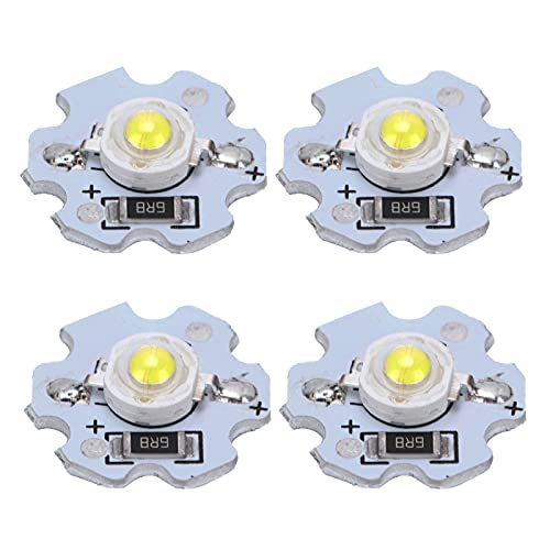 LED Lamp Beads Pack of 25 1W 200LM 5V Pure White for DIY Lighting Fixtures Torches High Performance LEDs for DIY Projects
