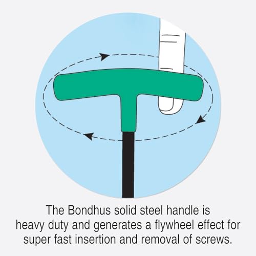 Bondhus 13187 Set of 8 Balldriver and Hex T-handles, sizes 2-10mm One Size