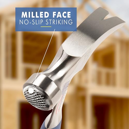 ESTWING Rip Hammer, 16oz Milled Face, Shock Reduction Grip, E3-16SM