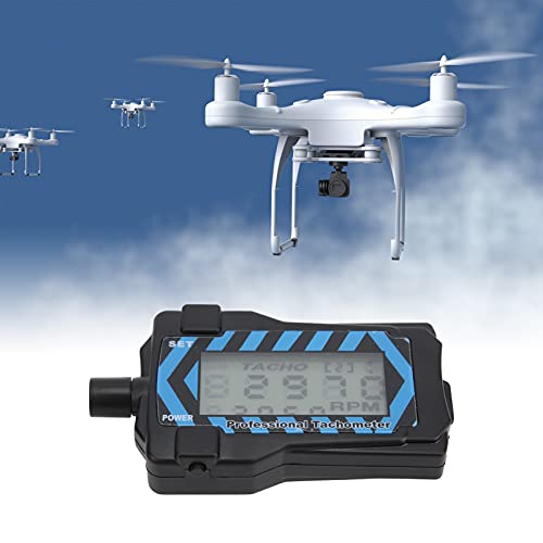 Handheld Tachometer Digital Propeller Speed Tester with Lanyard LED Display RC Drone Plastic + Electronic Components
