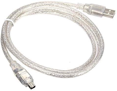 BLUEXIN USB 2.0 Male to IEEE 1394 Mini 4Pin Male iLink Firewire DV Adapter Cord Cable Compatible with Sony DV