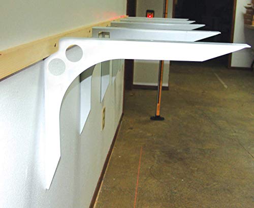 FastCap Black SpeedBrace, 8"x12" with 1000 lbs Load Capacity - Great for Fixed Height Shelves, Countertops/Desks, Workstations - Round Hole Design - 99929