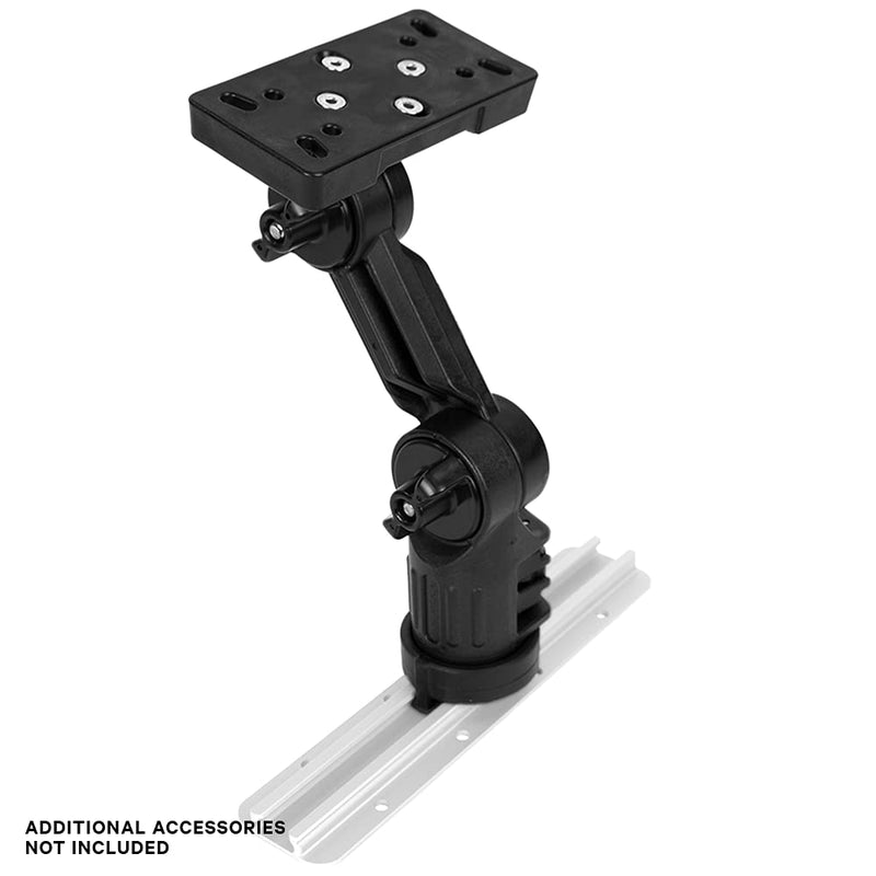 YakAttack Fish Finder Mount for Humminbird Helix 5, 7 and 9 | LockNLoad Kayak Track System | Compatible with GearTrac, MightyMount, and Most Kayak Tracks | Marine Electronics Kayak Accessory