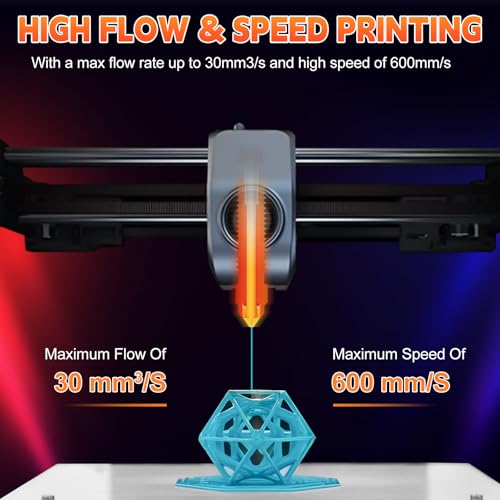 4pcs Quick-Swap 3D K1C Nozzle Kit for Creality, High Flow Pressure Nozzle, Key Nozzle Cleaner and Thermal Paste Compatible with K1C/Ender 3 V3/Ender 3 V3 Plus/K1 MAX 3D Printer