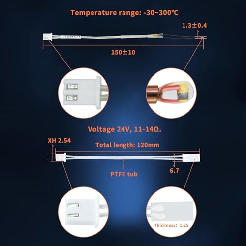 Ender 3 Hotend Upgrade for Voron 2.4 Ender 3 V2 Pro Cr10 Ender 5 Pro/Plus Ender 6 Rapido Dragon Hotend 3D Printer Part Kit Ceramic All Metal Hot end Copper Heater Block Bimetal Heatbreak