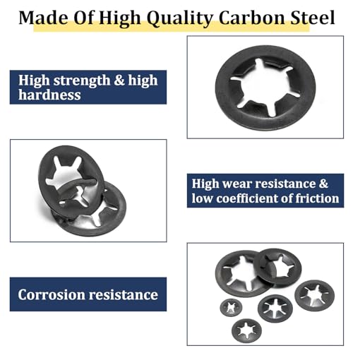 500PCS Internal Tooth Star Lock Washers & Vifmy Internal Tooth Star Lock Washers Assortment Kit(500 Pack)