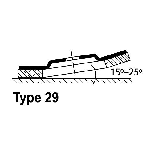 Mercer Industries 336036 Zirconia Flap Disc, High Density, Type 29, 5" x 7/8", Grit 36, 10 Pack