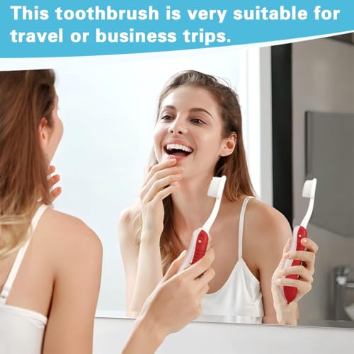 10 Pack Travel Toothbrushes, Foldable Travel Toothbrushes for Travel, Portable Manual Travel Toothbrushes for Adults, Camping, School, Business Trip