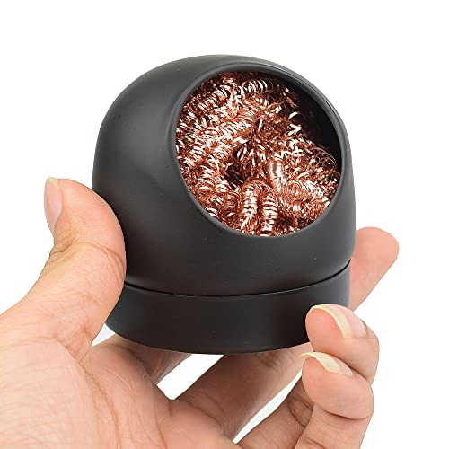 WANGCL Soldering tip iron cleaner, soldering tip cleaning wire and metal brass holder station