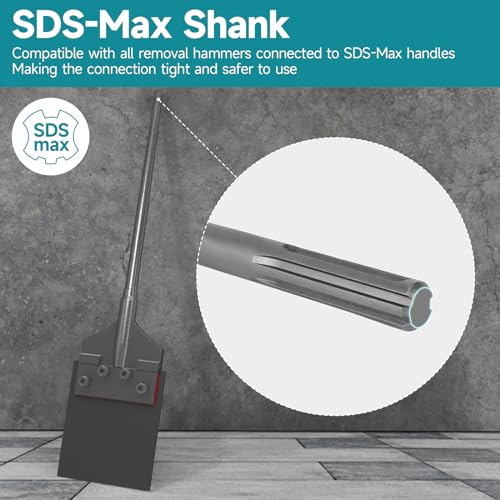 SDS-Max Shank 6 Inch Floor Scraper Chisel Bit SDS-Max Shank