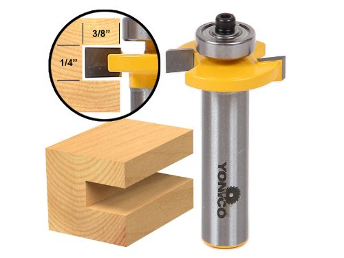 YONICO Router Bits Set Miter Frame Molding 3 Bit 1/2-Inch Shank 12230 3 Bit Set - 1/2" Shank