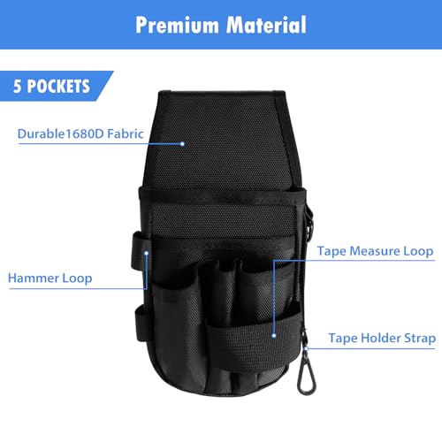KENOBE 5-Pockets Tool Pouch and Leg Tool Pouch with Belt