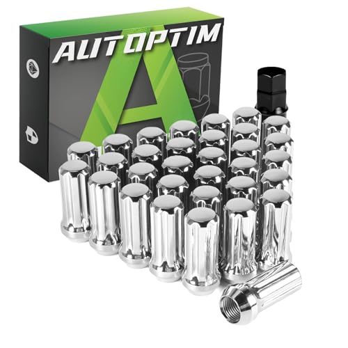 AUTOPTIM M14x1.5 7 Spline Wheel Lug Nuts & 2PCS 7 Spline Lug Nuts Socket Key