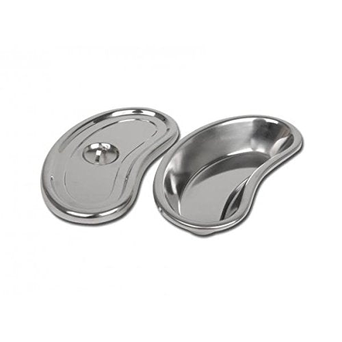 GIMA UPL-063 stainless steel kidney bowl with lid, 247 mm x 122 mm x 43 mm