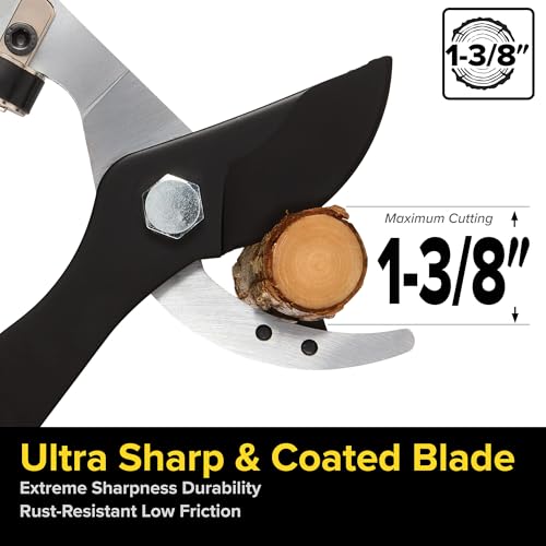 Jameson Professional 27" Bypass Lopper | 1-3/8" Cutting Capacity | Non-Stick Blade | Aircraft-Grade Aluminum Frame | Cushioned Grips | Gardening & Landscaping Tool