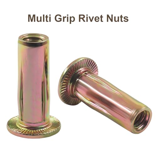 Multi Grip Rivet Nuts, 100 Pcs, 1/4-20