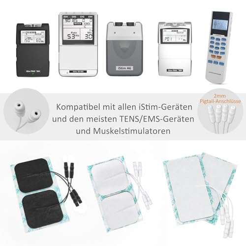 iStim Super Soft 5x5cm TENS Unit Electrodes for TENS Massage EMS - 100% JAPANESE GEL