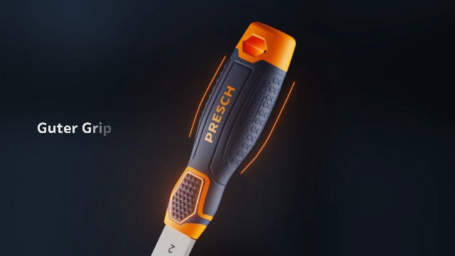 Presch Workshop File Half Round 200 mm – High Quality Half-Round File with Cross Puller H2 for Filing Rounds and Straight Lines in Metal, Wood or Plastic – High-Quality Metal File Workshop file semi-circular