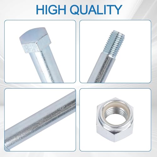 Mini Excavator Pins 25mm/0.98in with Self-Locking Nut, High-Strength Manganese Steel Link Pins for Bucket Attachments (2-Pack) - Compatible with Small Diggers & Backhoe Accessories 2 PCS