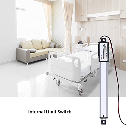 DC 12V Stroke Linear Actuator, 100mm High Speed Mini Linear Actuator Electric Motion Actuators for Electric Recliner Lift Massage Bed Sofa, Internal Limit Switch, Low Noise (Stroke 100mm-30mm/s-20N) Stroke 100mm-30mm/s-20N