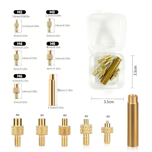 Heat Set Insert Tool Kit 880PCS Threaded Inserts Brass Hardware Nuts Bolts