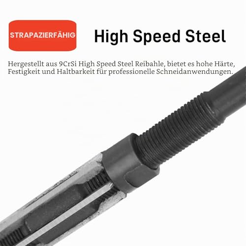 Adjustable reamer 11.75 mm-12.75 mm, adjustable reamer 9CRSI H8 hand reamer metal hole cutting tool with 4 flutes