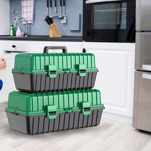 LAOA Tool box,17"/19.5"Tool Storage,Tool Organizer, Thickened Waterproof Tool Box, Maintenance Tool Car-mounted Maintenance Tool Box, Electrician Household Portable Tool Box For Going Out (17") 17"