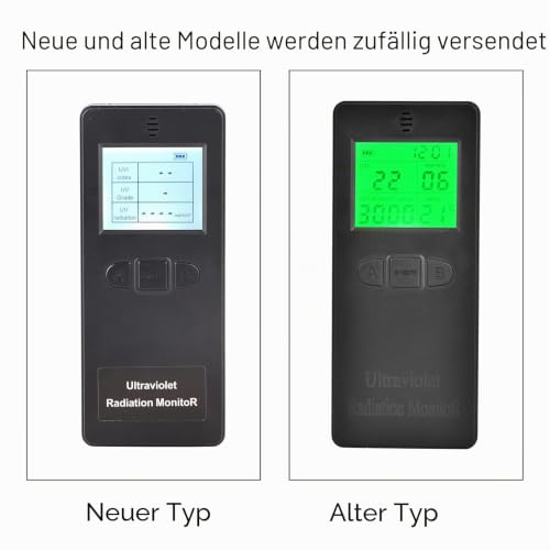 Radiation Detector, Radiation Meter UV Radiation Tester LCD Portable Digital UV UVI Tester with Temperature Display