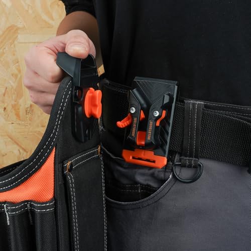 MELOTOGH 3 Pack Quick Release Belt Clip,MELOTOUGH Universal Drill Holster for Tool Belt, Heavy Duty Tool Holster with Quick Release Belt Clip