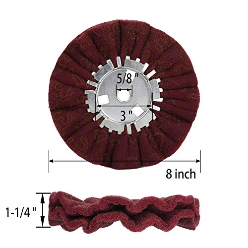 8" Non-Woven Airway Buffing Wheel with Buffing Polishing Cutting Compounds