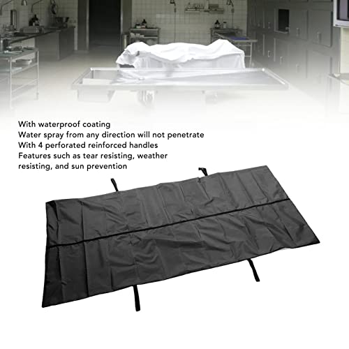 Leak Proof Body Bag, 210D Waterproof Body Bag, Body Transfer Bag, Emergency Carrier with 4 Side Handles, Funeral Supplies for Funeral, Hospital