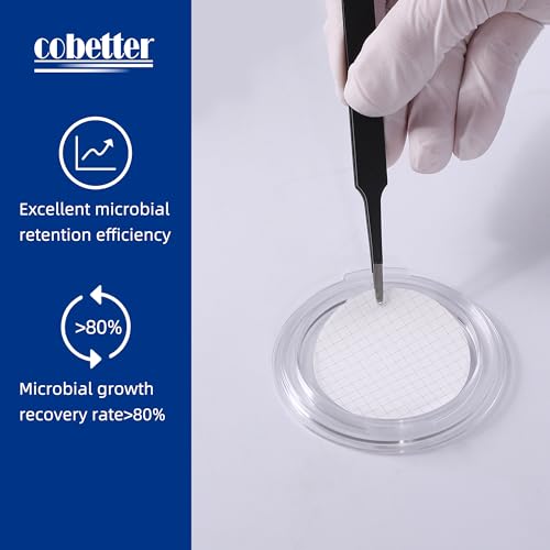 MCE Gridded Membrane Filter, 47mm 0.45μm, Sterile, Individual Pack, 150/PK