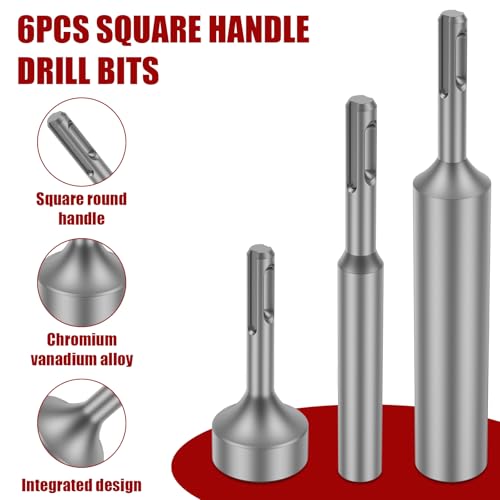 6PACK SDS Plus Ground Rod Driver Set for 3/4", 5/8" & 3/8" Ground Rods 6pcs for 3/4" & 5/8" & 3/8" ground rod