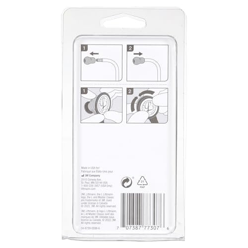 Littmann 40022 Replacement Parts Kit for Master Classic II, Black | Contains small soft sealing snap-tight eartips and adjustable diaphragm. Only for Master Classic.