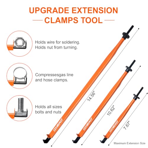 8 Pcs Pro Offset Extension Wrench Set 16.34" with Extension Clamps Tool