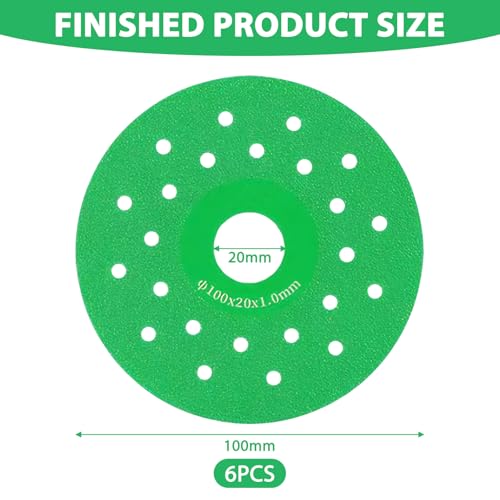 Pack of 6 Rock Plates Grinding Disc Rock Plate Cutting Disc Glass Cutting Disc Rock Plate Flat Grinding Disc Indestructible Disc for Grinders for Stone Ceramics Ceramic Tiles and Stones