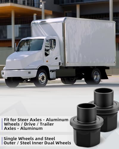 6PCS Two-Piece 19mm Sleeve Flanged Wheel Lug Nuts Fit for Steel Dual Wheels with Hub Piloted Seat & 26mm Bolt Hole Size, M22x1.5 Hex 33mm 6PCS