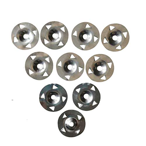 Easy Fix Washers - Pack of 200 Pieces - 28mm Diameter, KAIISSA 4-Claw Washers Nail Gaskets for Gypsum Board Extruded Plate Insulation Thermoboard Fixed Backer Boards