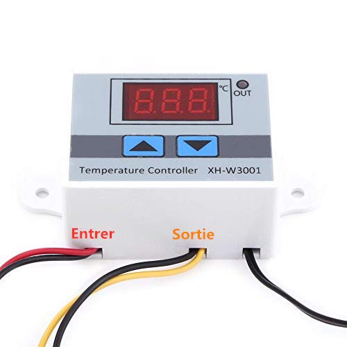 Digital thermostat, 220V, temperature controller, control of cooling and heating thermostat switch with sensor, -50 °C to 110 ℃