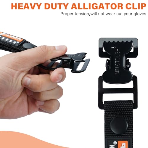 MELOTOUGH Magnetic Tool Belt Suspenders +1PC Glove Clip with Sturdy Alligator Clip