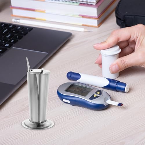 Stainless Steel Tweezer Holder Container for Tattoo Salon Steriliser Organiser Conical Design Robust Easy to Clean Practical for Nail Technique and Piercing Accessories
