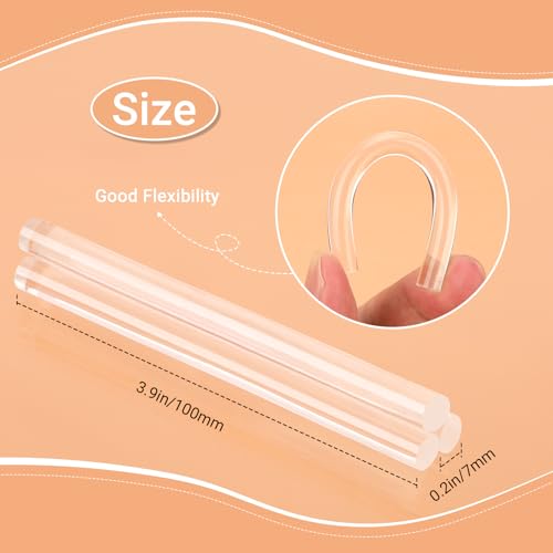 ENPOINT 0.27"x4" 72 Pack Black Hot Glue Sticks & 50 Pack Crystal Clear Hot Glue Sticks for Fabric, Wood, Metal, Glass, Plastic, Floral